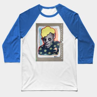 Uncle Looking for Friend | The Shy Man | Bad Hero Portrait Lowbrow Pop Surreal Art | Cartoon Star | Mini Masterpieces | Original Oil Painting By Tyler Tilley Baseball T-Shirt